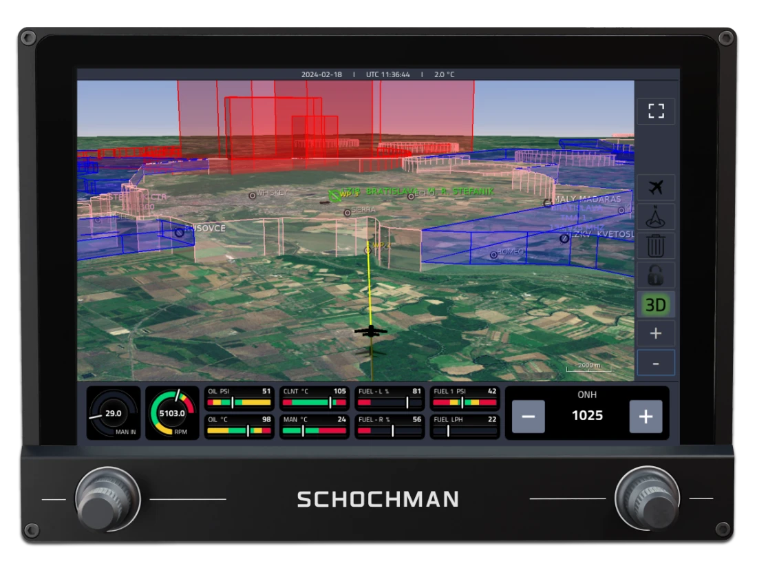 Schochman EFIS Features-3D map