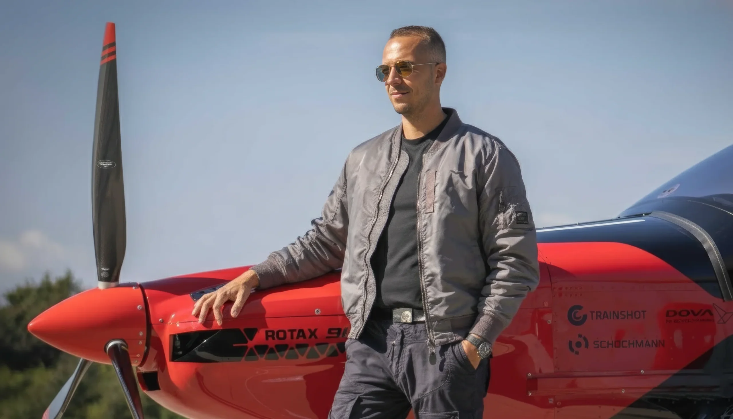 Robert Schochmann, founder and CEO of Schochman Aviation, with an aircraft