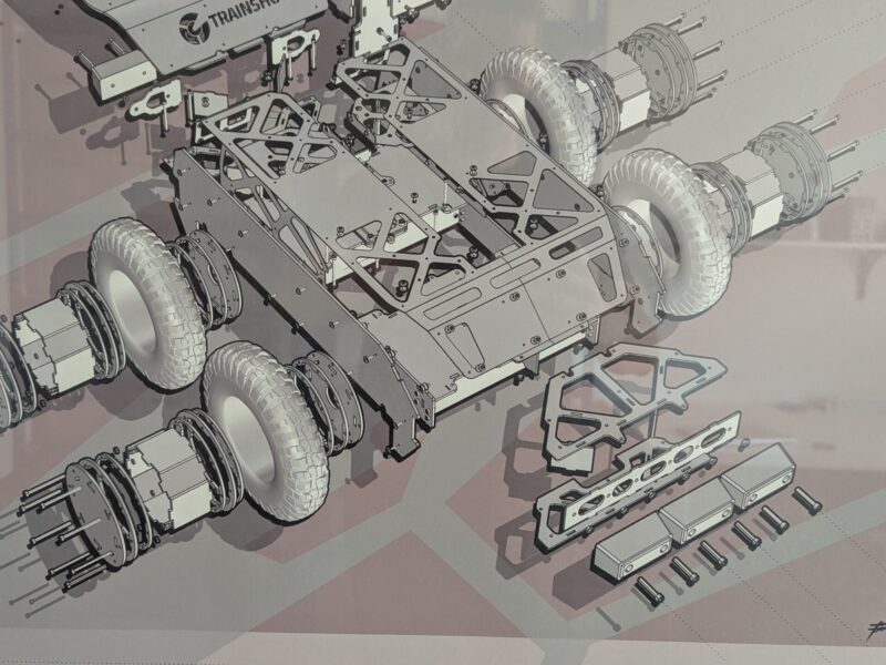 CAD exploded view of a Schochman UGV platform